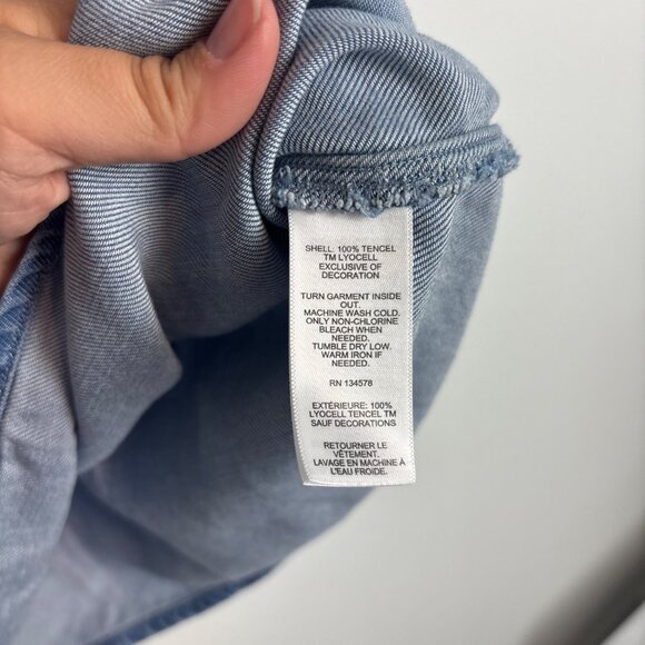 Vineyard Vines XS Girls Blue Tencel Sleeveless Dress - Picture 3 of 7